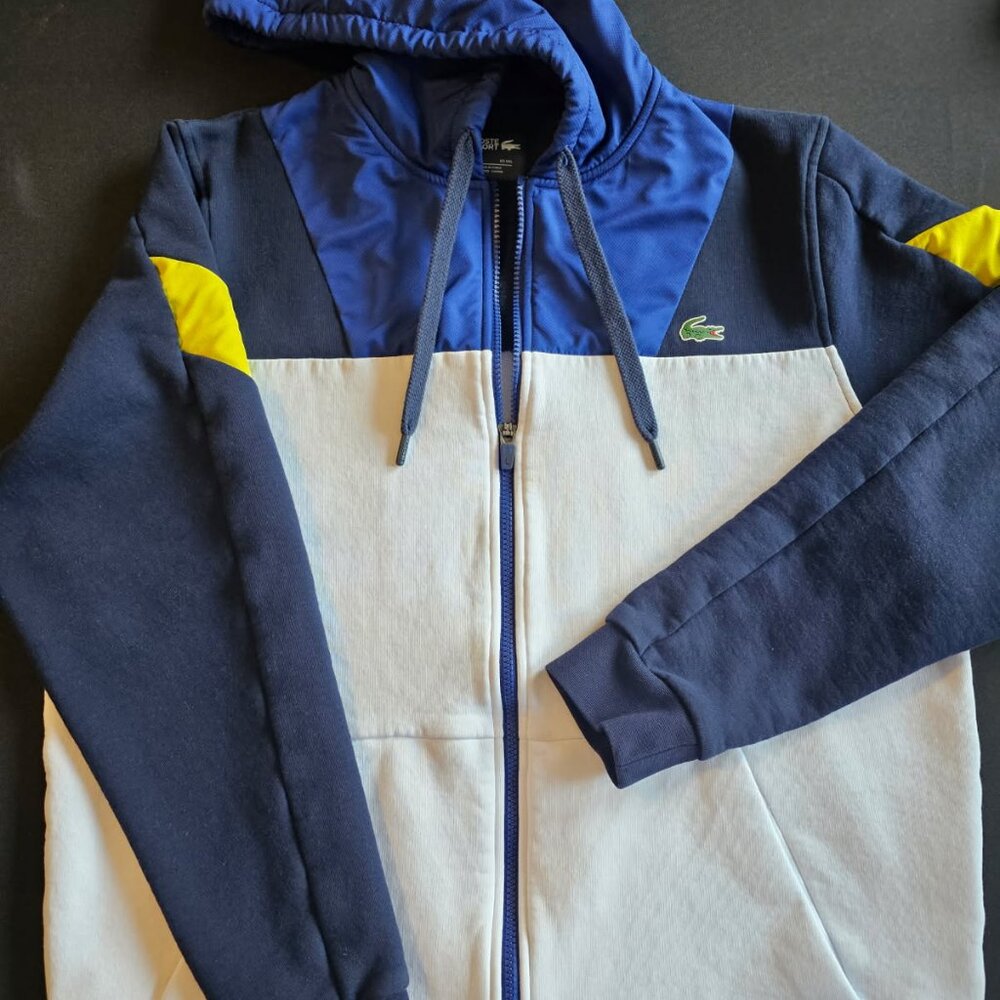 Lacoste Sport Men's 2XL Hooded Full Zip Sweatshirt